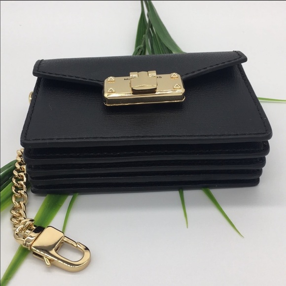 Michael Kors KINSLEY Accordion Card Holder Black - Picture 3 of 8